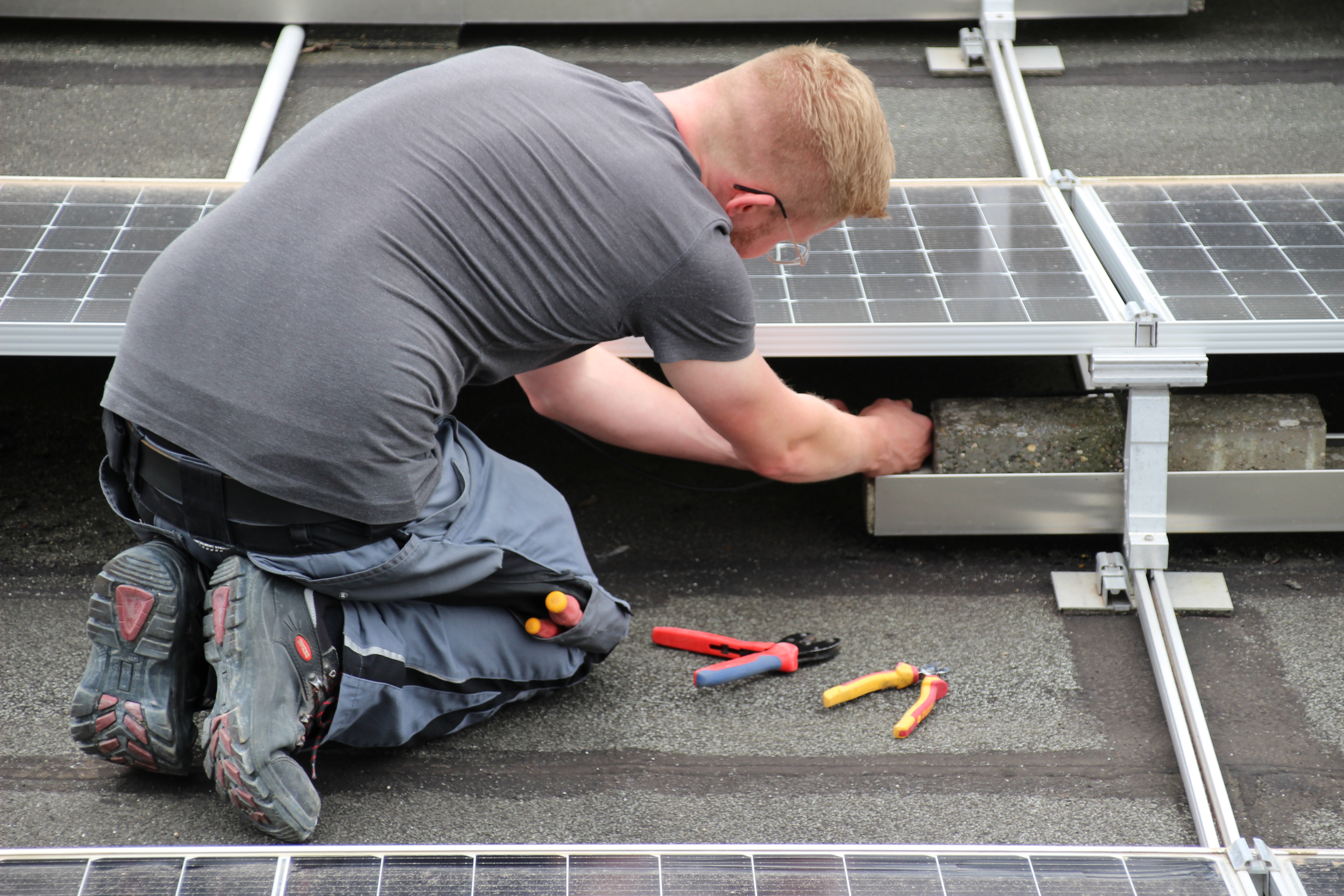 Einbau einer Photovoltaik-Anlage